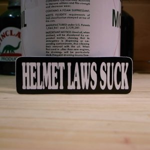 画像1: ステッカー　HELMET LAWS SUCK (1)