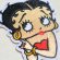 画像2: ワッペン ベティブープ Betty Boop(レッドドレス) (2)