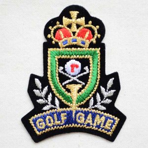 画像1: エンブレムワッペン GOLF GAME ゴルフゲーム (1)