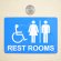 画像3: アメリカンステッカー レストルーム(トイレ) Rest Rooms  (3)
