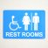 画像1: アメリカンステッカー レストルーム(トイレ) Rest Rooms  (1)