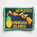 画像: ヴィンテージレプリカワッペン Hawaiian Islands ハワイアン パイナップル レクタングル [糊なし]