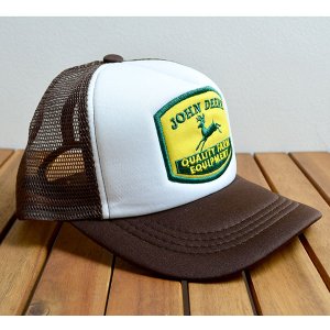 画像2: 帽子/メッシュキャップ JOHN DEERE(ブラウン/ホワイト) メール便不可 (2)