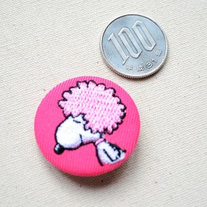 画像2: 刺繍ブローチ スヌーピー(アフロヘアー) PEANUTS/ピーナッツ (2)