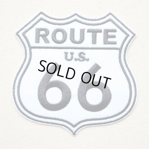 画像1: アメリカンワッペン U.S.Route66 ルート66(ロードサイン/ホワイト) (1)