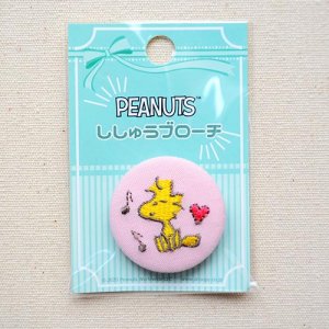 画像4: 刺繍ブローチ スヌーピー パステル(ウッドストック ハート) PEANUTS/ピーナッツ (4)