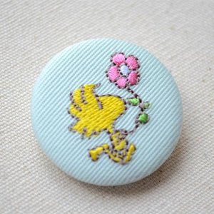画像2: 刺繍ブローチ スヌーピー パステル(ウッドストック お花) PEANUTS/ピーナッツ (2)