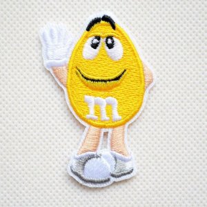 画像1: ワッペン M&M's エムアンドエムズ チョコレート(イエロー)S (1)