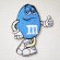 画像1: ワッペン M&M's エムアンドエムズ チョコレート(ブルー) (1)