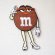 画像1: ワッペン M&M's エムアンドエムズ チョコレート(ブラウン) (1)