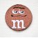 画像1: ミニワッペン M&M's エムアンドエムズ チョコレート(ブラウン)(S)ラウンド (1)