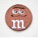 画像1: ミニワッペン M&M's エムアンドエムズ チョコレート(ブラウン)(S)ラウンド (1)