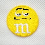 画像: ミニワッペン M&M's エムアンドエムズ チョコレート(イエロー) (S)ラウンド