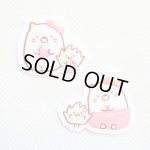 画像: ワッペン 喫茶すみっコでいちごフェア ねこ(2枚組)