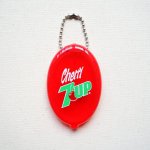 画像: コインケース 7UP クリアレッド ラバー