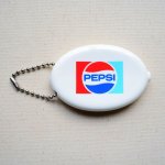 画像: コインケース PEPSI ロゴ ホワイト ラバー