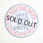 画像: USAアドバタイジングワッペン LOVE PEACE and UNITY ホワイト&ブルー