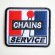 画像1: USAアドバタイジングワッペン CHAINS SERVICE レッド&ブルー (1)