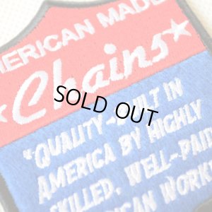 画像2: USAアドバタイジングワッペン AMERICAN MADE Chains レッド&ブルー&ブラック (2)