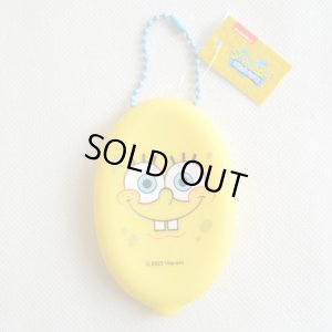 画像1: コインケース スポンジ ボブ Sponge Bob ラバー イエロー (1)