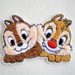 画像: ワッペン チップ と デール フェイス ディズニー サガラ