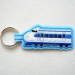 画像: キーホルダー キーリング トレイン 刺繍 0系 新幹線