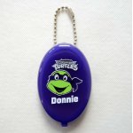 画像: コインケース キーホルダー タートルズ TURTLES パープル ラバー かわいい