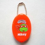 画像: コインケース キーホルダー タートルズ TURTLES オレンジ ラバー かわいい