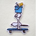 画像: ワッペン スヌーピー スケートボード 75th アイロン