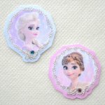 画像: ワッペン ディズニー アナと雪の女王 アナ & エルサ パープルクリームセット