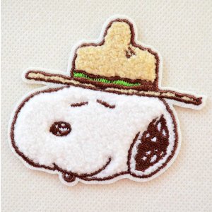 画像1: ワッペン ビーグルスカウト スヌーピー フェイス サガラ ピーナッツ PEANUTS (1)