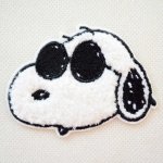 画像: ワッペン ジョークール スヌーピー フェイス サガラ ピーナッツ PEANUTS