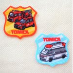 画像: ワッペン トミカ 消防車 消防指揮者 救急車