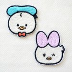 画像: ワッペン ディズニー ドナルドダック デイジーダック ミニ シール アイロン 2枚セット