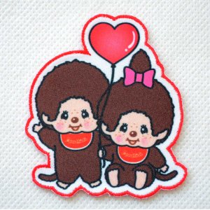 画像1: ワッペン モンチッチ モンチッチくん モンチッチちゃん アイロン おしゃれ 大人向け  (1)