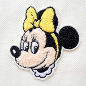 画像1: ワッペン ディズニー ミニーマウス レトロ サガラ アイロン シール おしゃれ 大人 (1)