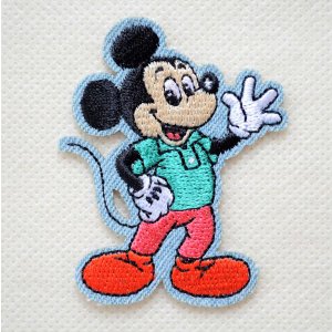 画像1: ワッペン ディズニー ミッキーマウス レトロ アイロン シール おしゃれ 大人 (1)