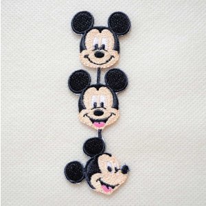 画像1: ワッペン ディズニー ミッキーマウス ライン アイロン シール おしゃれ 大人 (1)