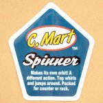 画像: アドバタイジングステッカー(L) C.Mart Spinner ブルー シール アメリカン 防水仕様