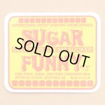 画像: アドバタイジングステッカー(L) Sugar Funny イエロー シール アメリカン 防水仕様