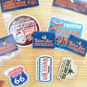 画像2: アドバタイジングステッカー(L) Peanut Butter ブラウン シール アメリカン 防水仕様 (2)