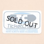 画像: アドバタイジングステッカー(S) TC Ticket Chain ホワイト/ブルー シール アメリカン 防水仕様