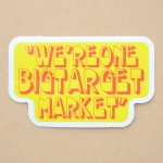 画像: アドバタイジングステッカー(S) Big Target Market イエロー シール アメリカン 防水仕様