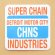 画像1: アドバタイジングステッカー(S) CHNS Industries ホワイト シール アメリカン 防水仕様 (1)