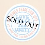 画像: アドバタイジングステッカー(S) Love Peace and Unity ホワイト シール アメリカン 防水仕様