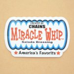 画像: アドバタイジングステッカー(S) Miracle Whip ホワイト シール アメリカン 防水仕様
