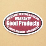 画像: アドバタイジングステッカー(S) Good Products バーガンディ 楕円形 シール アメリカン 防水仕様