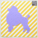 画像: アップリケ/ワッペン パープルプードル Purple Poodle(犬/ビッグ)