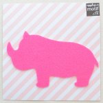 画像: アップリケ/ワッペン ピンクリノ Pink Rhino(サイ/ビッグ)