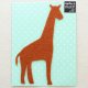 画像: アップリケ/ワッペン ブラウンジラフ Brown Giraffe(キリン/ビッグ)